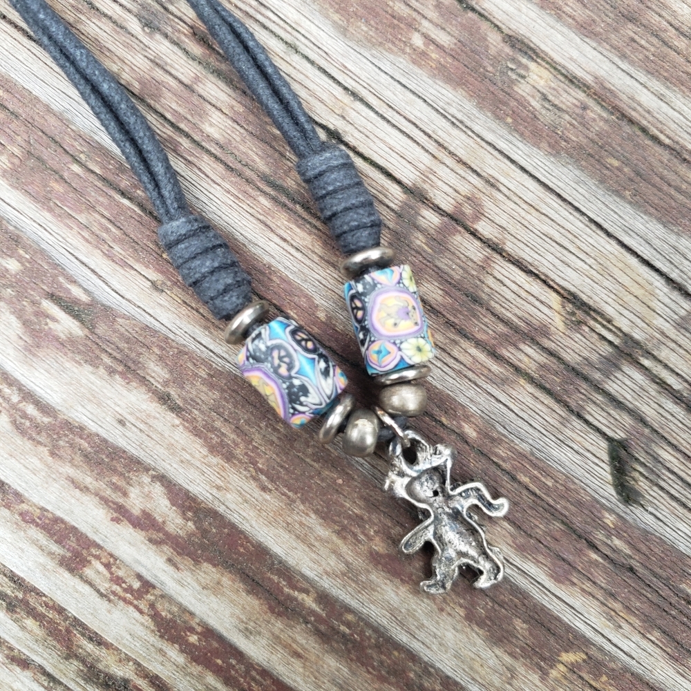 Grateful Dead Dancing Bear Necklace - Handmade - Picture 7 of 10